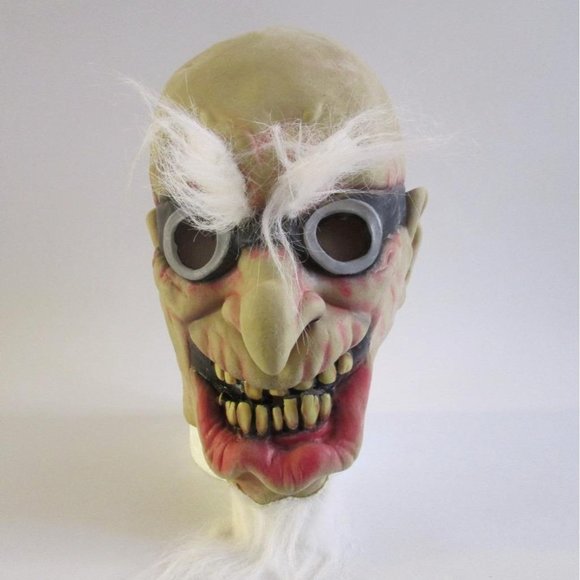 Paper Magic Group Mask Scary Guy Goggles Hair Eyebrows Goatee Latex 2003 - Picture 1 of 10